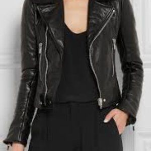 BALENCIAGA MOTORCYCLE LEATHER JACKET  FRANCE SZ 36
